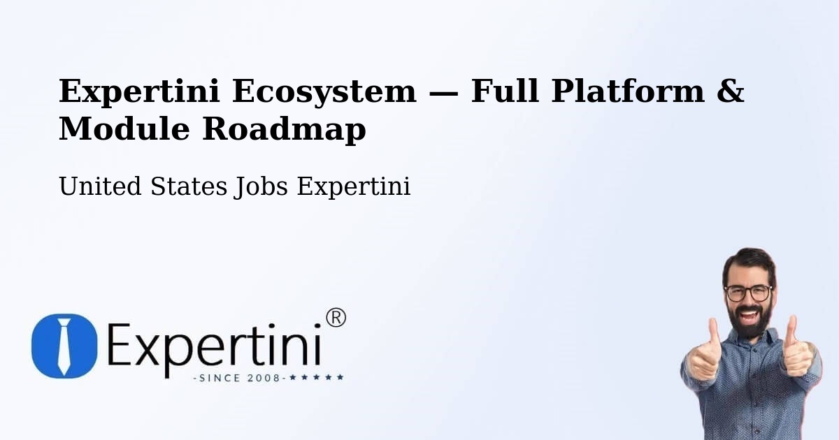 Expertini Ecosystem — Full Platform & Module Roadmap – Endicott
